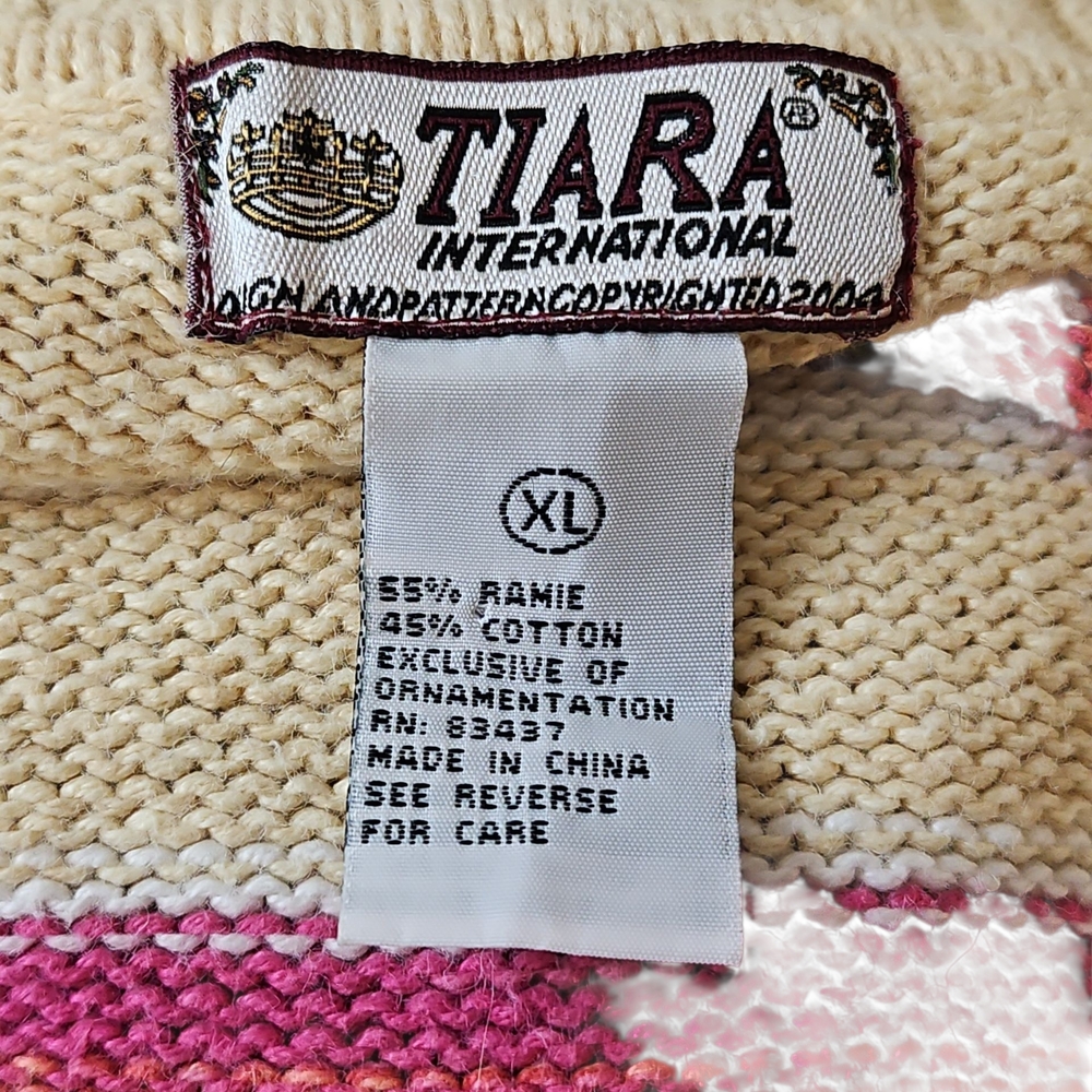Tiara International Multicolor Striped Zipper Front Cardigan - Picture 4 of 4